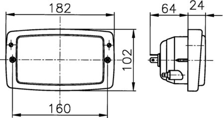 Hella Koplamp modul 6213 H4 m/stl opbouw | 1AD 996 018-661