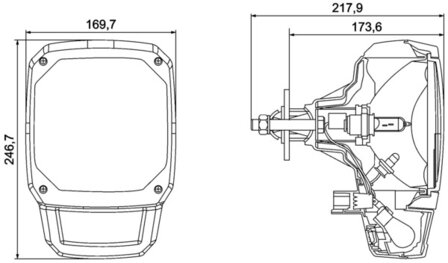 Hella Koplamp C310 H4 12V centr montage VERT | 1EA 328 450-001