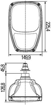 Hella Koplamp Combi 220 24V Deutsch Met Knipperlicht Links | 1EE 996 174-387