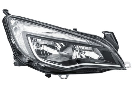 Hella Koplamp Opel Astra J zwart 12/09- Rechts H7 | 1EG 010 011-681