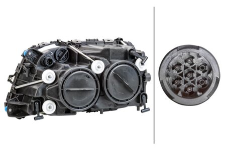 Hella Koplamp MB Actros MP3 06/08- Rechts z/lhr | 1EH 009 513-021