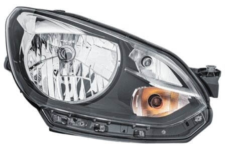 Hella Koplamp VW Up 12/11- zwart Rechts H4 | 1EJ 010 670-021