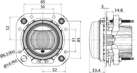 Hella Verstr/knipperl led &Oslash;90mm Perform z/cont | 1F0 011 988-171