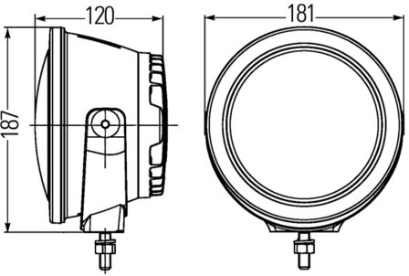 Hella Verstr Luminator led compact zwart | 1F3 011 815-011