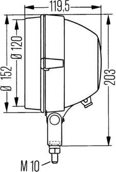 Hella Werklamp Torero m/berl beugel Met Schakelaar | 1G3 005 760-211