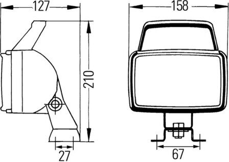 Hella Werklamp DoubleBeam m/handgr gelijkm | 1GA 006 991-031