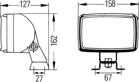 Hella Werklamp DoubleBeam z/handgr gelijkm | 1GA 006 991-041