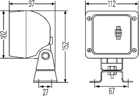 Hella Werklamp UltraBeam u-beugel | 1GA 007 506-011