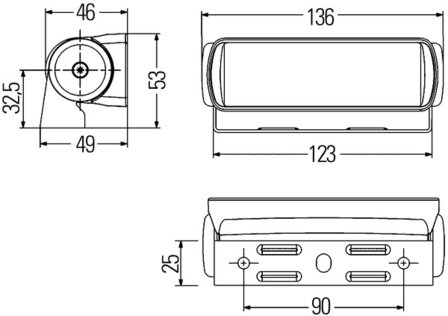 Hella Werklamp ETL 250 led 9-33V helder glas | 1GA 980 670-231