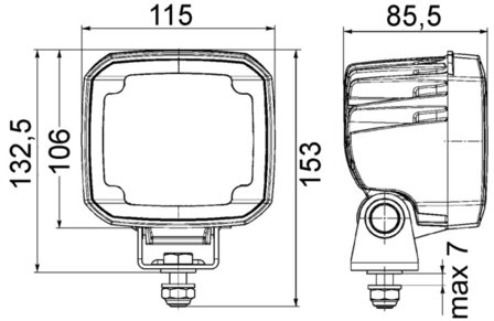 Hella Werklamp UB led Gen II 9-33V pencil beam | 1GA 995 606-221