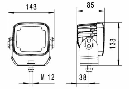 Hella Werklamp Roklume 280 Voorveld Verlichting or NanoSafe | 1GA 995 606-601