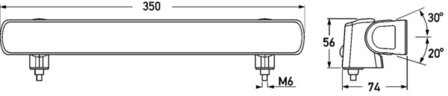 Hella Werklamp Duraled BL350 9-33V extra breed | 1GJ 958 040-501