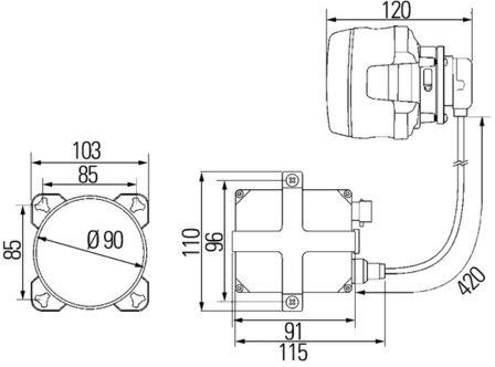 Hella Verstr xenon inbouw 12V Zonder Standlicht | 1K0 008 192-011