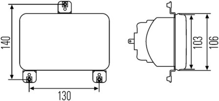 Hella Optiek Universeel R2,12V 164x103mm Massey-Ferg | 1AB 003 177-611