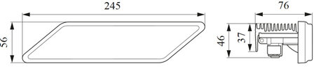 Hella Werklamp 9-32V Modular Base Style Rechts Voorveld Verlichting | 1GE 996 298-381