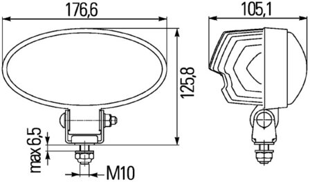 Hella Werklamp Oval 90 led 9-33V verreik | 1GB 996 386-021