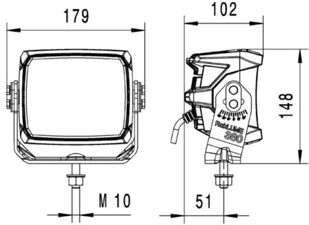 Hella Werklamp Roklume 380 vloedlicht NanoSafe | 1GA 996 197-031