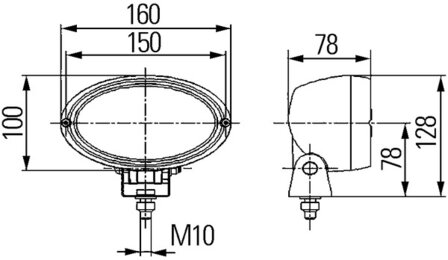 Hella Werklamp Oval 100 m/tril demp | 1GA 996 361-171