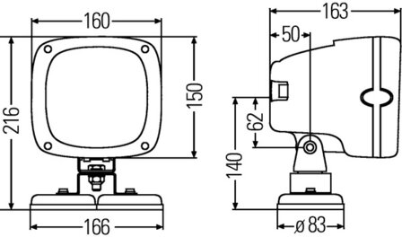 Hella Werklamp AS 200 Xenon 24V landverl | 1GA 996 142-071