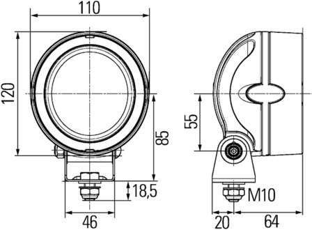 Hella Werklamp MegaBeam led 9-33V Gen III bls | 1GM 996 136-312