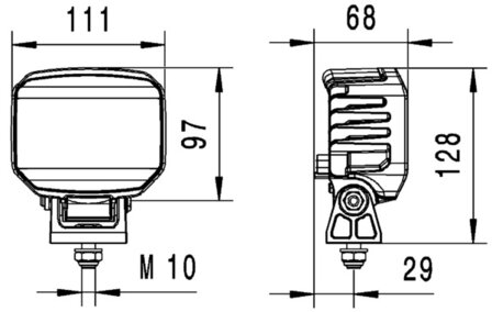 Hella Werklamp PB 1800C led 9-33V verreikend | 1GA 996 488-011