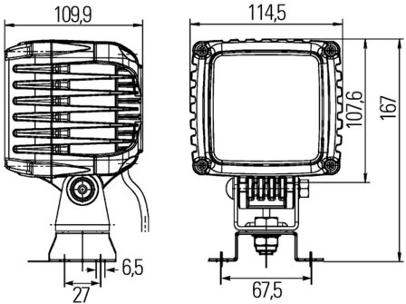 Hella Werklamp PowerBeam 3000 led 9-33V u-beugel | 1GA 996 192-081