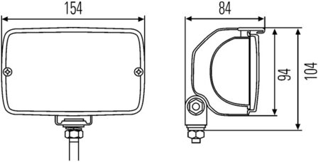 Hella Werklamp Picador zwenkvoet | 1GA 998 522-011