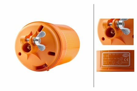 HELLA Halogen Rundumleuchte KL 700, 24V Orange | 2RL 004 957-111