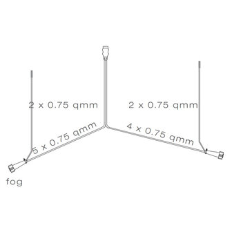 Asp&ouml;ck Kabelbaum 7,5 Meter + 2x Abzweig 20cm