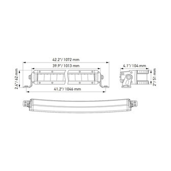 Hella Black Magic Curved LED Lightbar 50&quot; 127CM | 1GJ 358 197-531