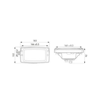 Hella LED Hauptscheinwerfer NovoLED mit Kunststoffrahmen | 1SB 327 210-001