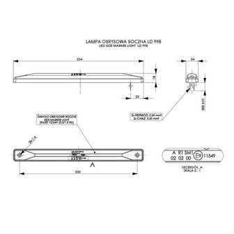 Horpol LED Postionsleuchte Orange Extra Lang LD-998