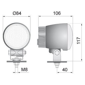 Wesem LED Nebelscheinwerfer + AMP Faston Stecker