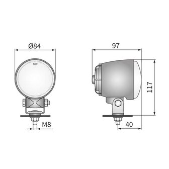 Wesem Xenon Arbeitsscheinwerfer 3040LM