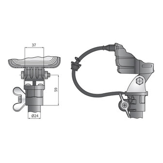 afmetingen din steun werklamp