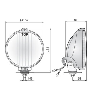 Wesem HO3 Halogen Fernscheinwerfer Blau (Chrom)