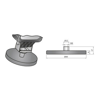 Wesem Neodym-Magnet 50 kg M8 mit Gummi