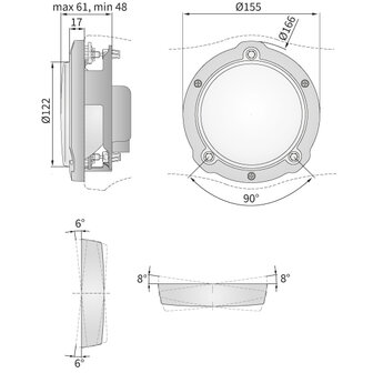 Wesem Rallye Fernscheinwerfer &Oslash;122mm + Xenon Lamp