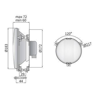 Wesem Rallye-Lampe Nebelscheinwerfer &Oslash;180mm + Xenon Lamp