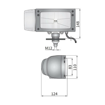 Wesem Hauptscheinwerfer REPR1 Aufbau Links 12V