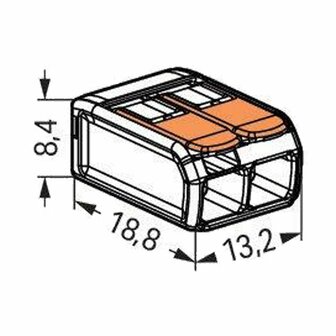 Wago 221-412 Anschlussklemme 2-fach 100 St&uuml;ck