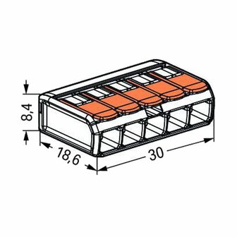 Wago 221-415 Anschlussklemme 5-fach 25 St&uuml;ck