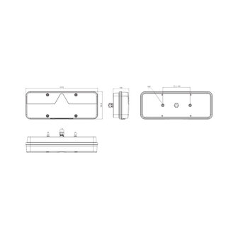 Fristom FT-500 LED-R&uuml;cklicht Rechts 6-Funktionen 12-36V