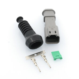 M&auml;nnlich Deutsch-DT 2-pins Stecker + Gummi