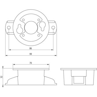 Dasteri Flache Montageplatte MN15