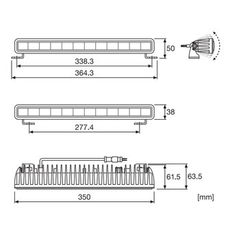 Osram LED Lightbar Kombi Slim SX300-CB 35cm