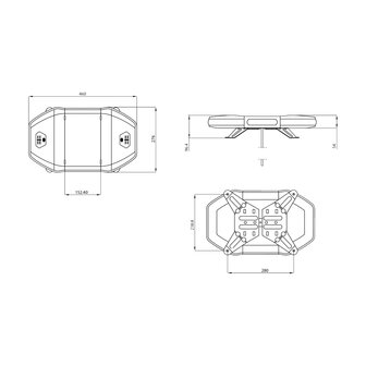 Dasteri LED Leuchtbalken Orange 76CM + Arbeitslicht + Fernbedienung