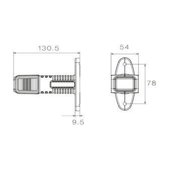 Asp&ouml;ck LED Seitenleuchte Superpoint IV Lang | Rechts