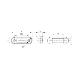 Fristom LED Positionsleuchte Wei&szlig; FT-015