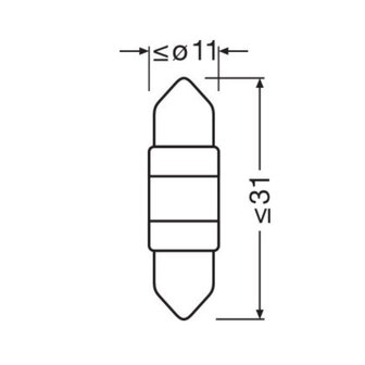 Osram C5W LED Retrofit 31mm Wei&szlig; 12V SV8.5-8 | OFF-ROAD ONLY